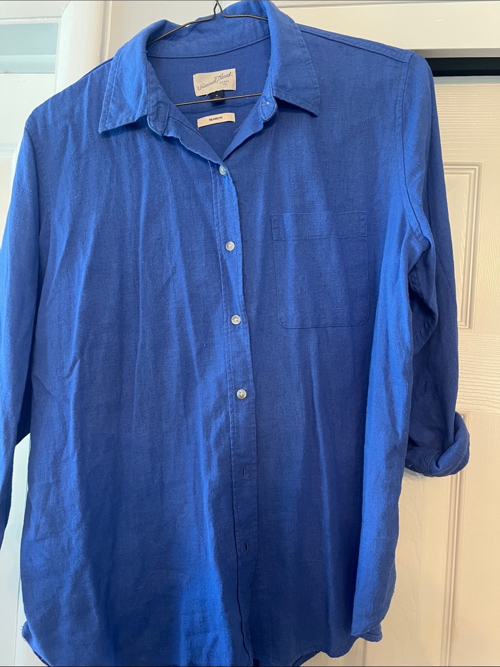Universal Thread Women’s Button-Down Shirt in Cobalt Blue